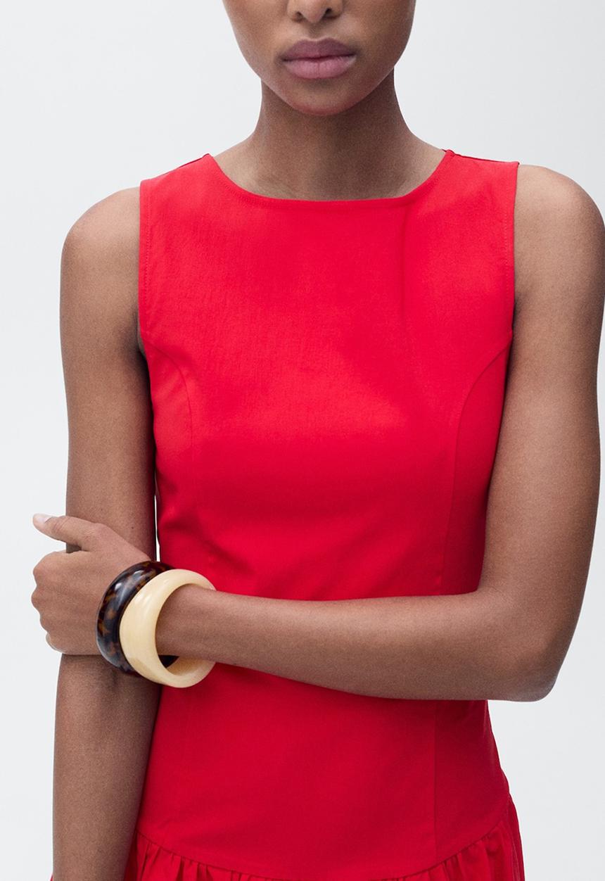 MANGO - Dress Red - Red