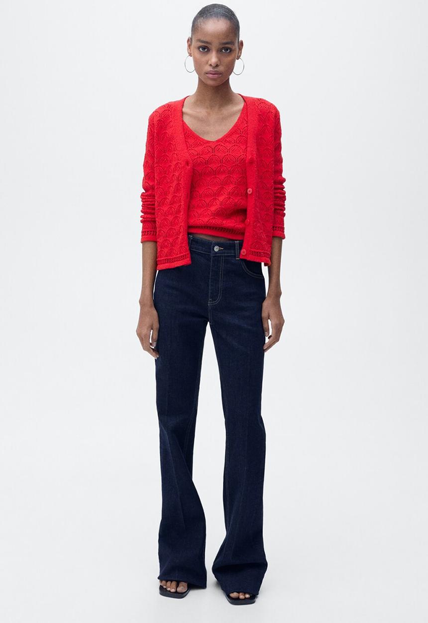 MANGO - Cardigan Sito - Red