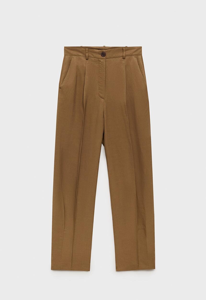 MANGO - Trousers Moskito - Green