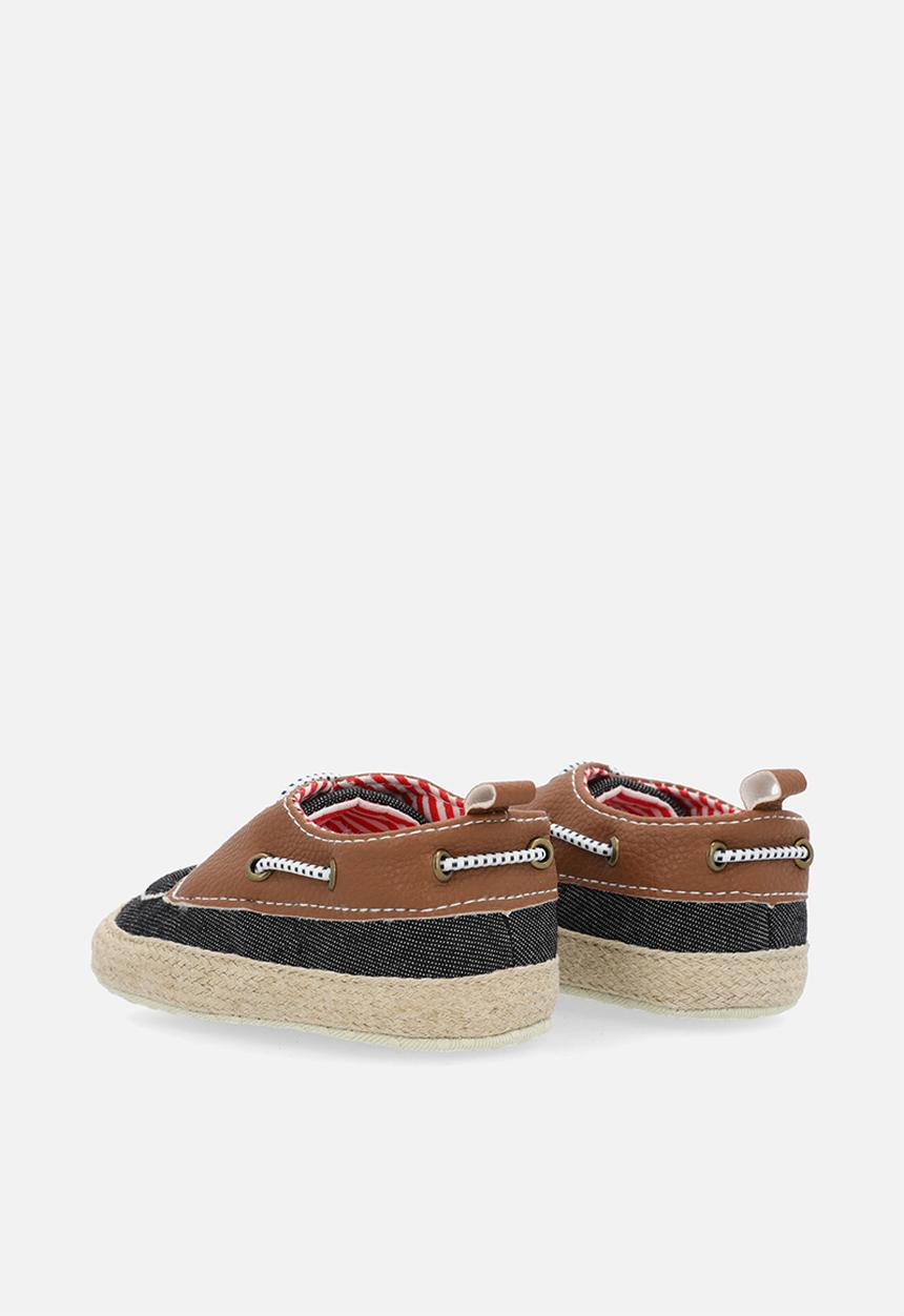 Pop Candy - Espadrille moccasins - brown/black denim