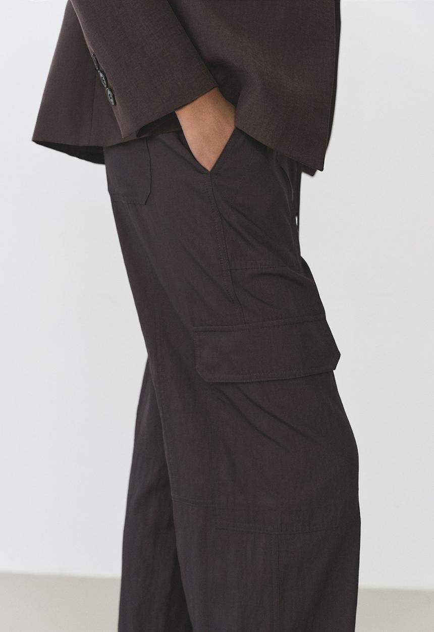 MANGO - Trousers Wolly - Charcoal