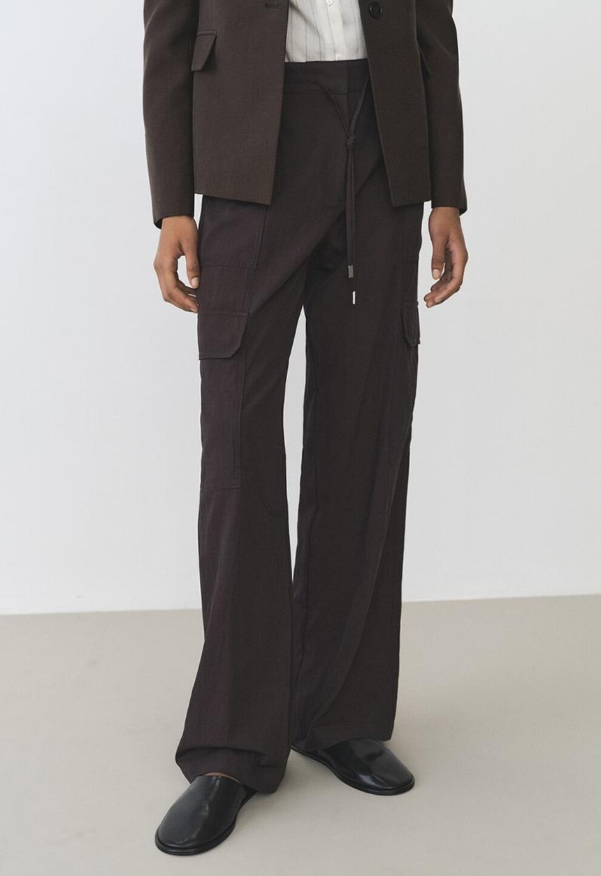 MANGO - Trousers Wolly - Charcoal