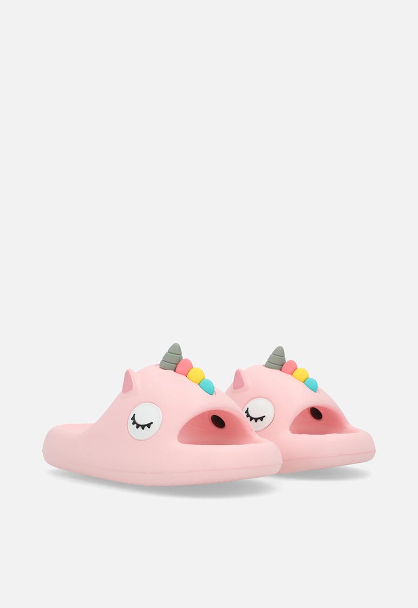Pop Candy - Sleeping dino slip ons - pink/multi
