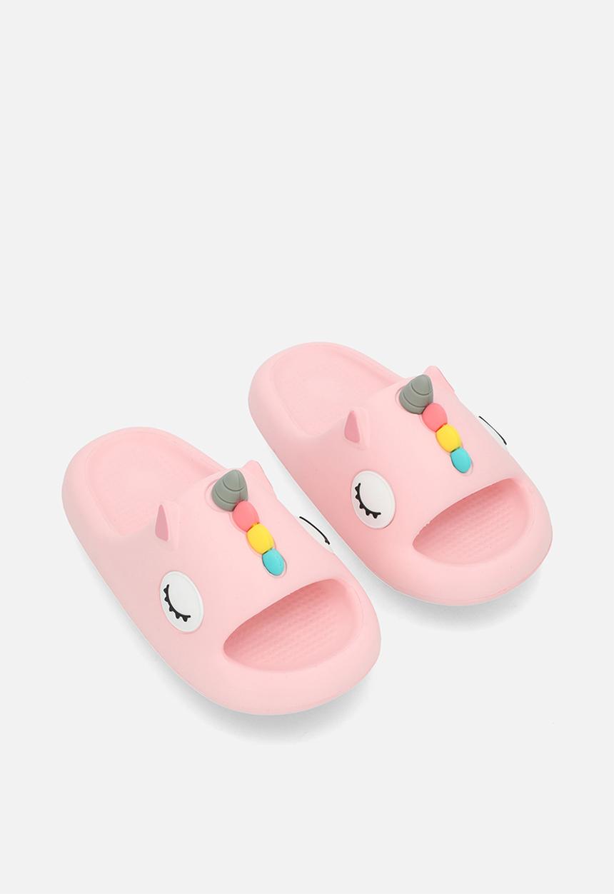 Pop Candy - Sleeping dino slip ons - pink/multi