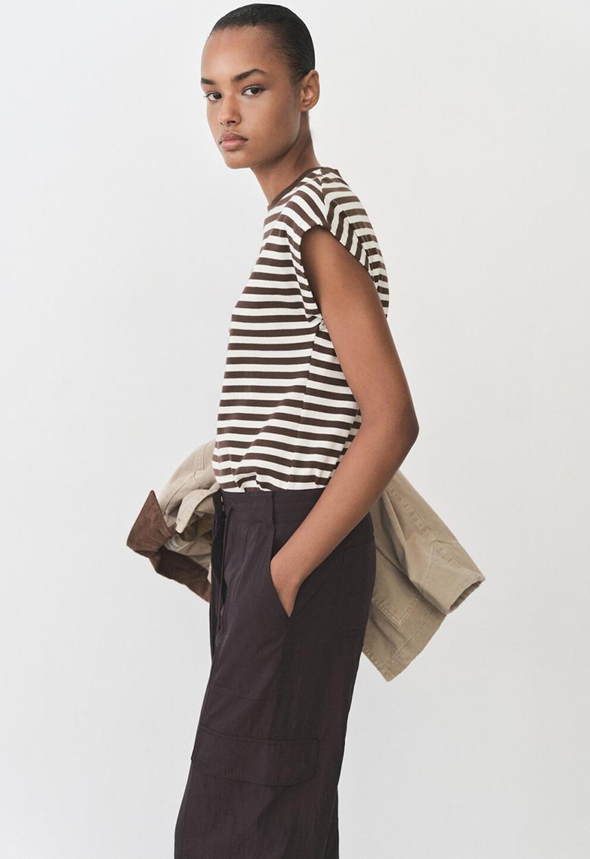MANGO - T-Shirt Ancla - Brown