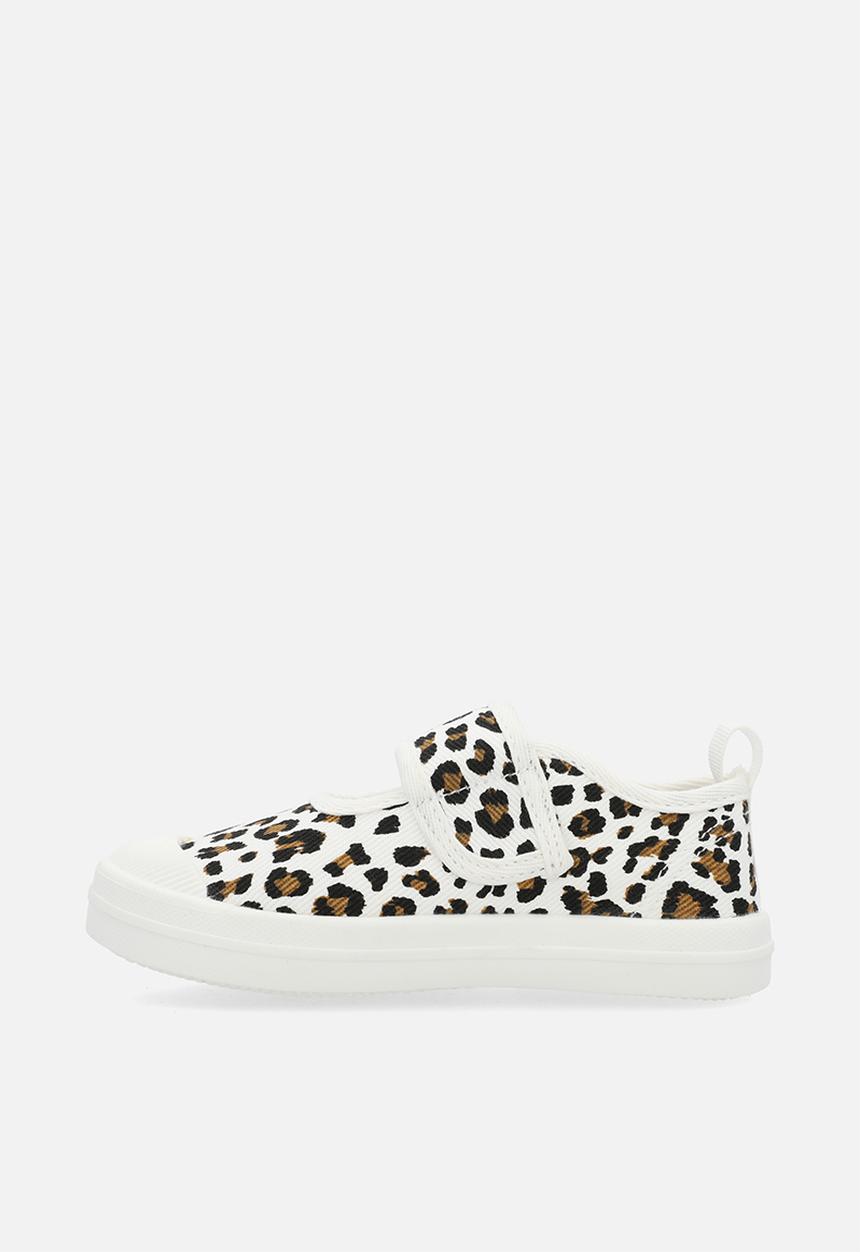 Pop Candy - Single strap sneakers - white/leopard print