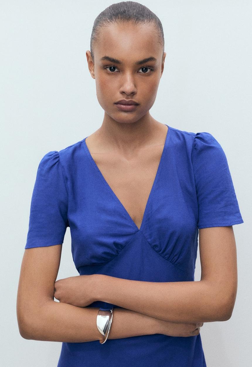 MANGO - Dress Red - Medium Blue