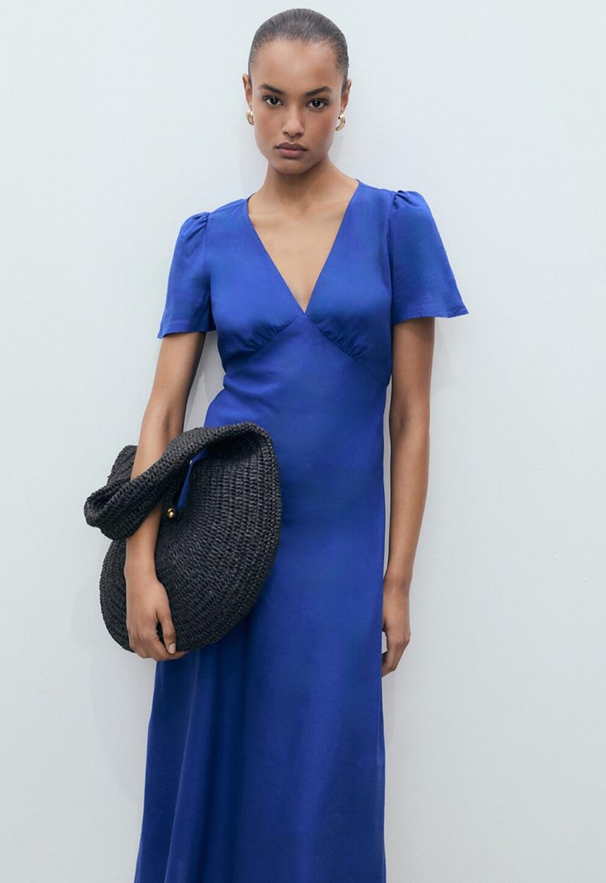 MANGO - Dress Red - Medium Blue