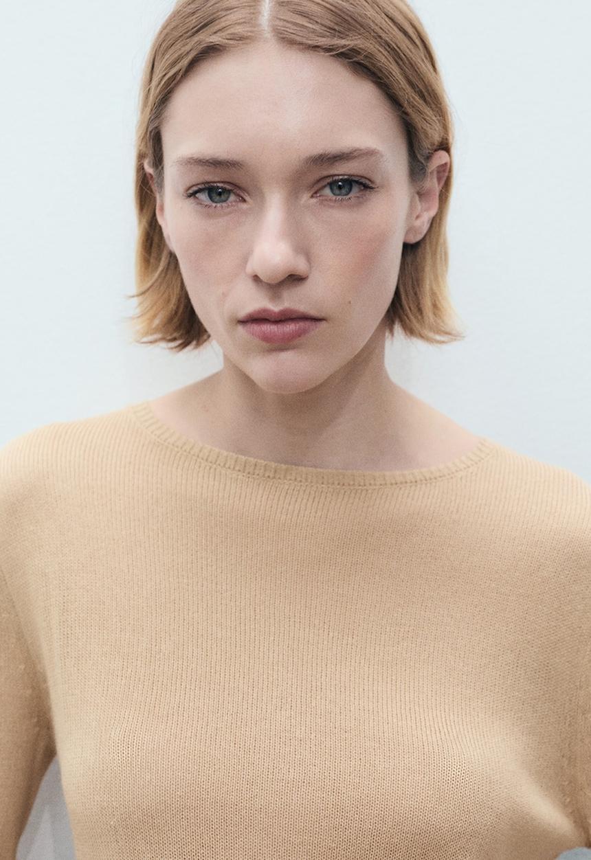 MANGO - Sweater Rosa - Medium Brown