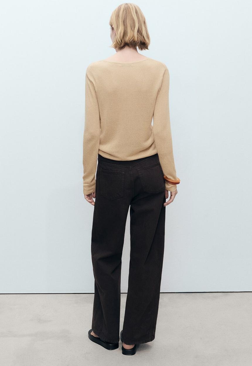 MANGO - Sweater Rosa - Medium Brown