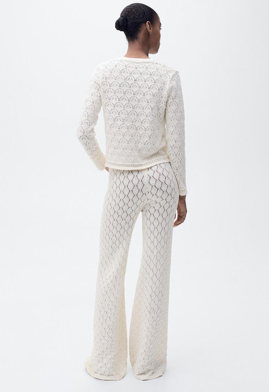 MANGO - Trousers Sito - Light Beige
