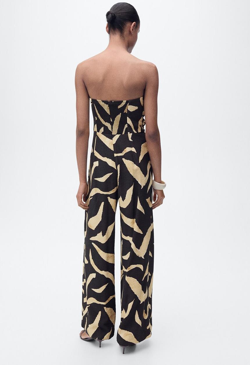MANGO - Jumpsuit Plumas - Black