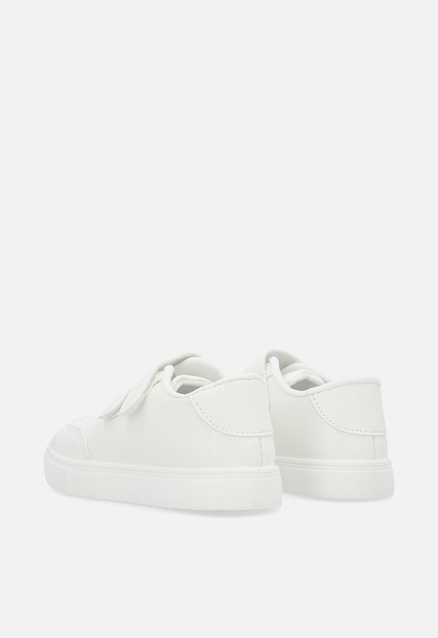 Pop Candy - Twin adjustable strap fastener sneakers - white