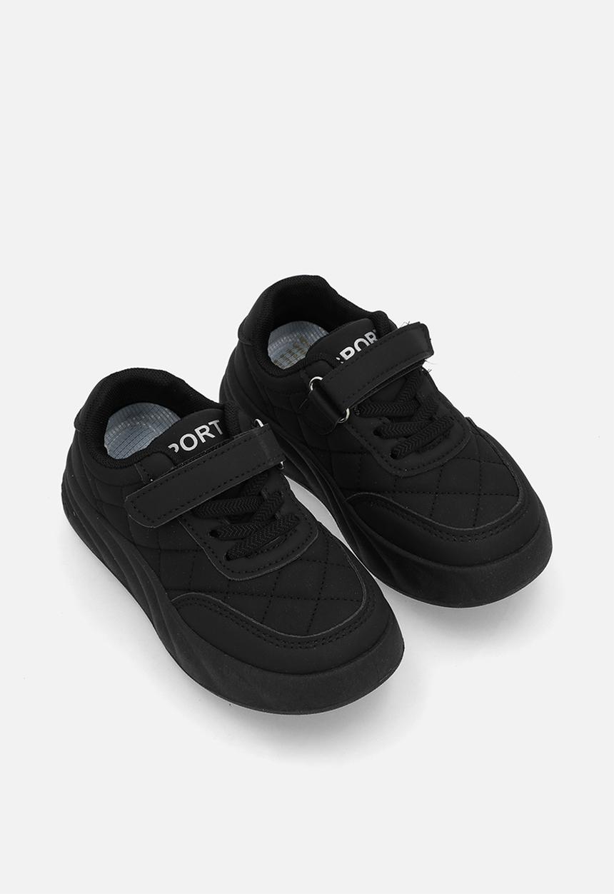 Pop Candy - Lace & adjustable fastener strap sneakers - black