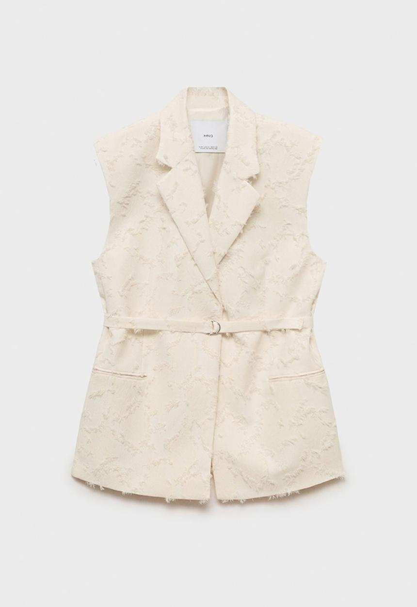 MANGO - Vest Floc - Natural