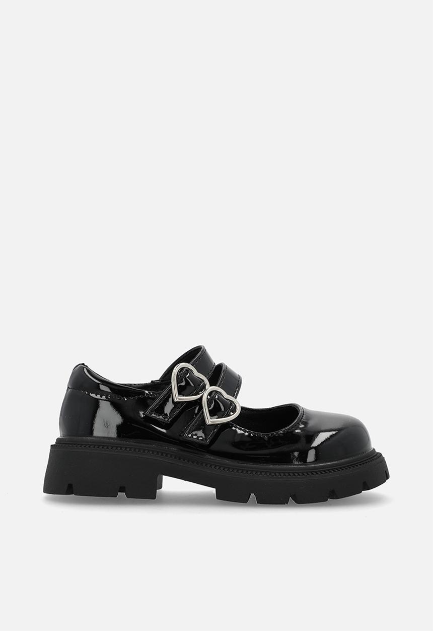 Pop Candy - Twin strap mary jane -black