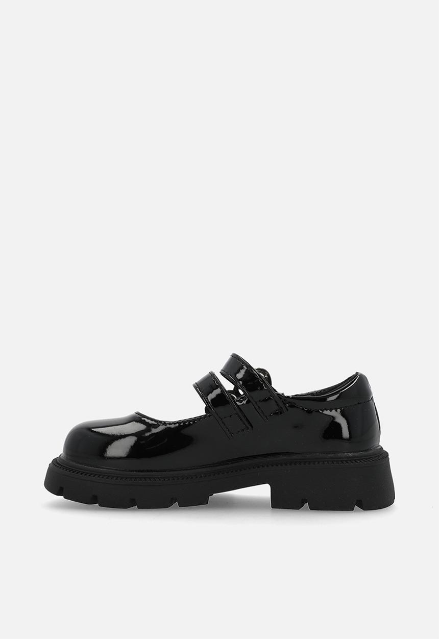 Pop Candy - Twin strap mary jane -black