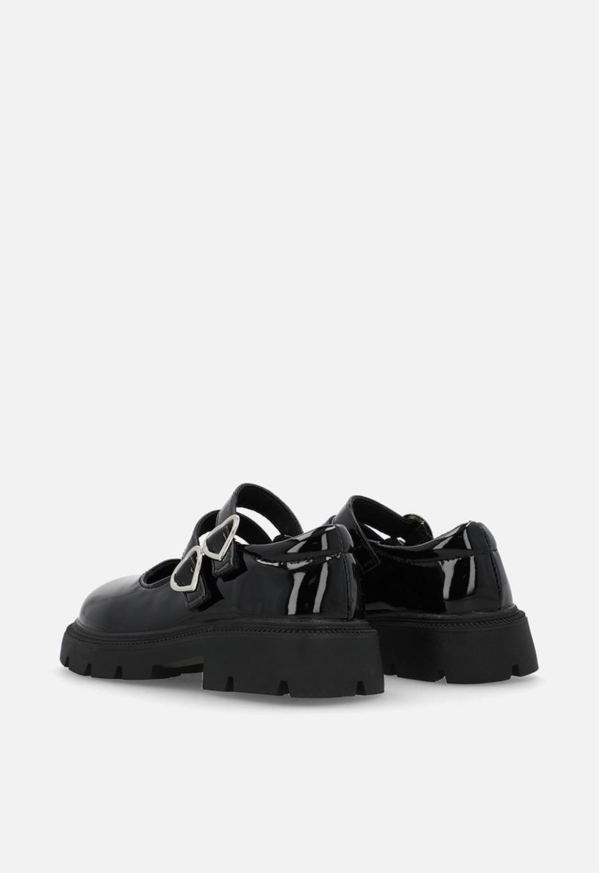 Pop Candy - Twin strap mary jane -black