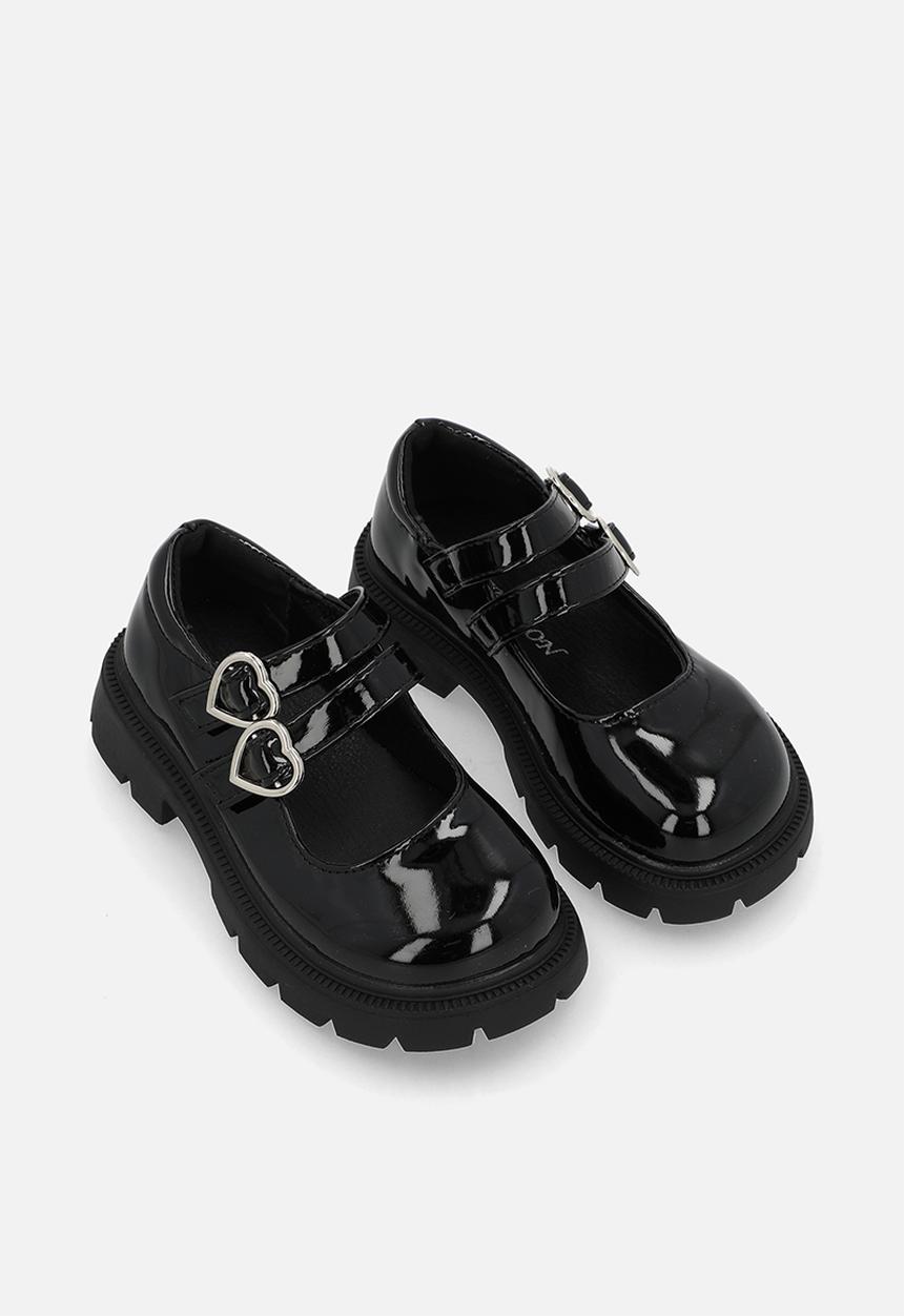 Pop Candy - Twin strap mary jane -black