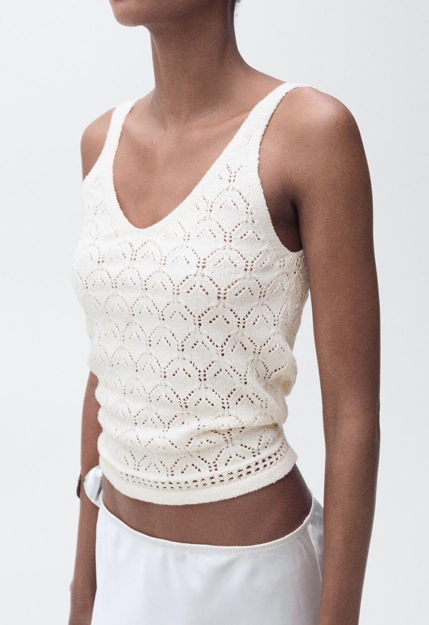 MANGO - Top Sito - Light Beige