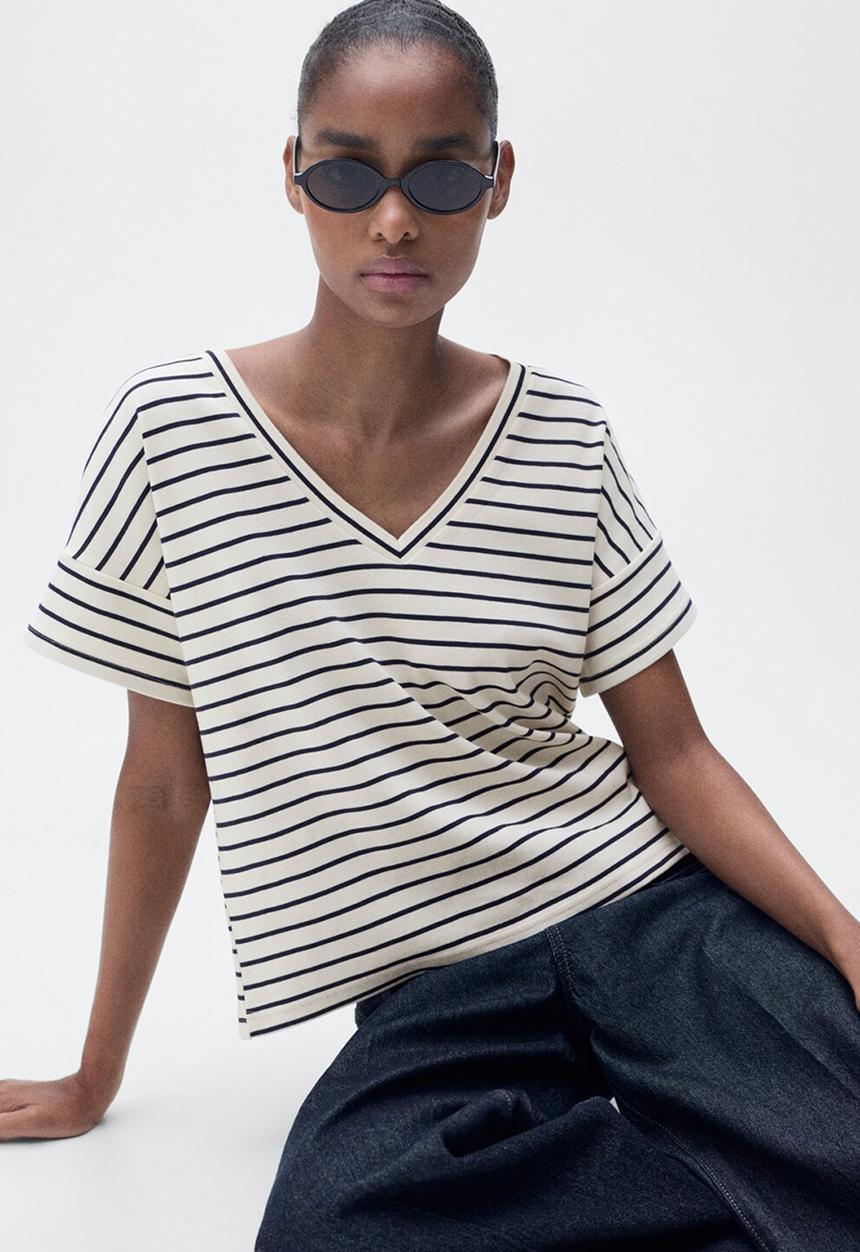 MANGO - T-Shirt Porti - Navy
