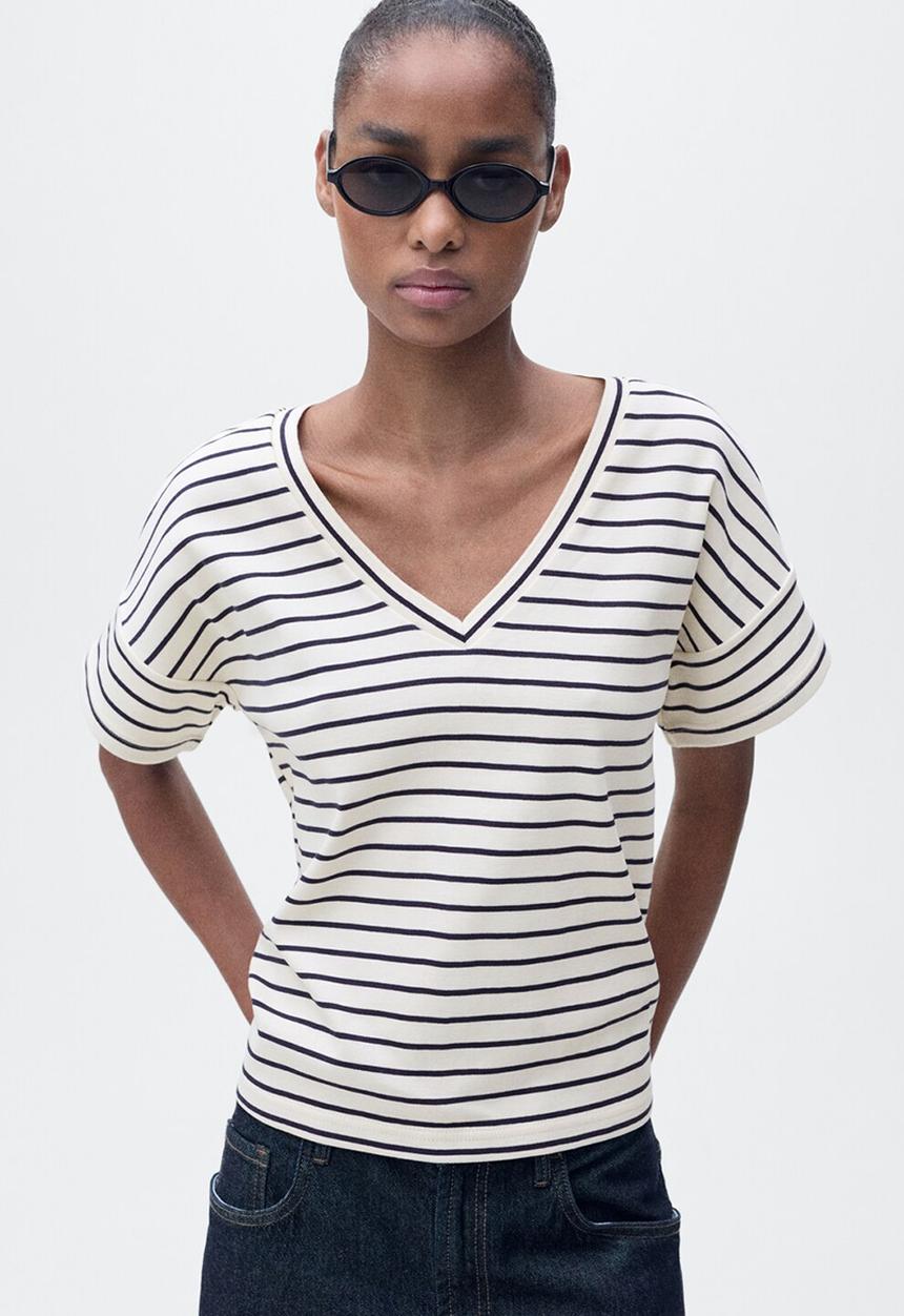 MANGO - T-Shirt Porti - Navy