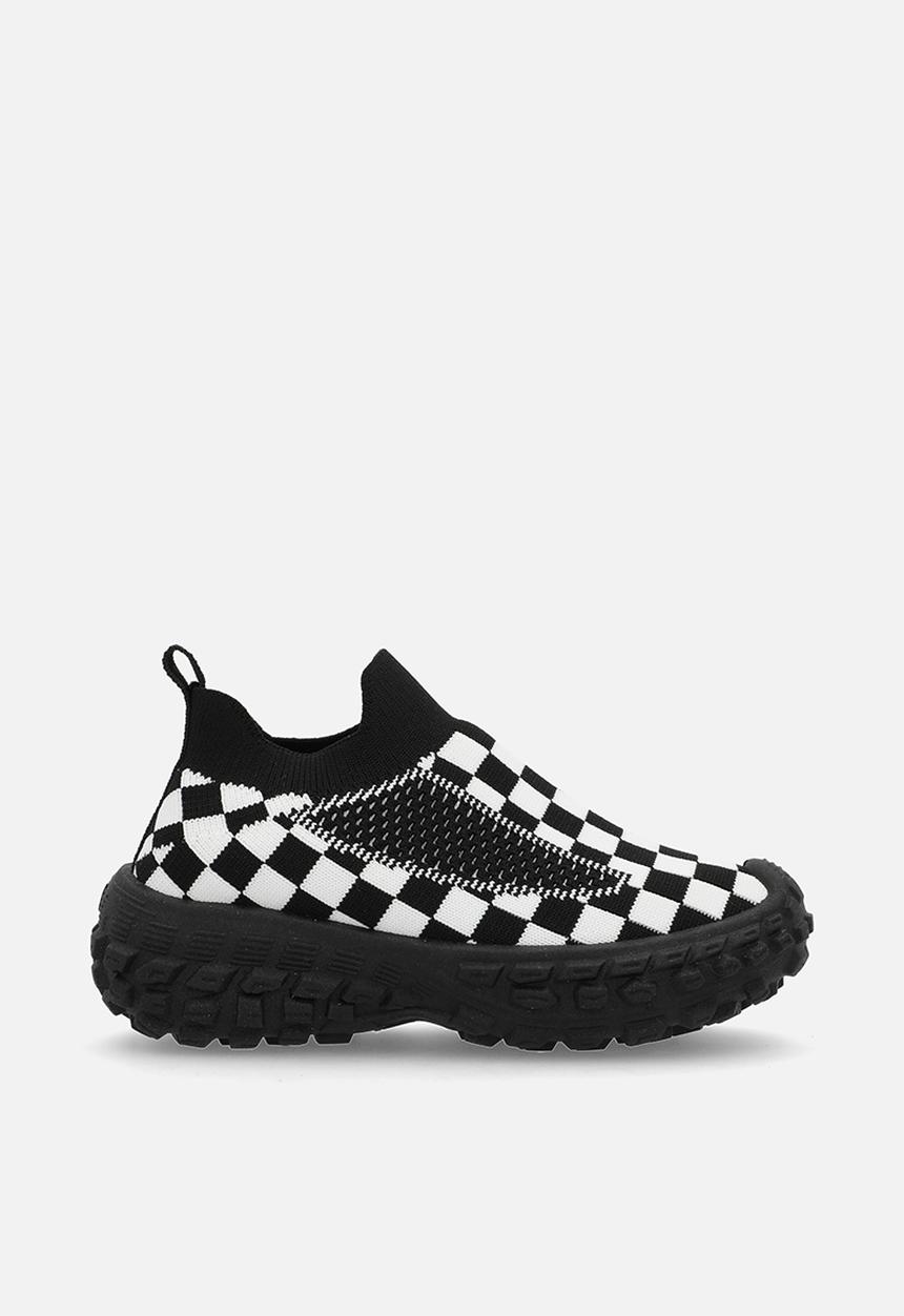 Pop Candy - Checker board sneakers-black & white