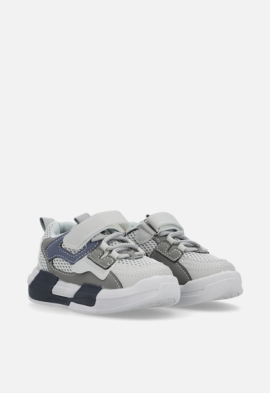 Pop Candy - Lace & adjustable fastener sneakers - grey