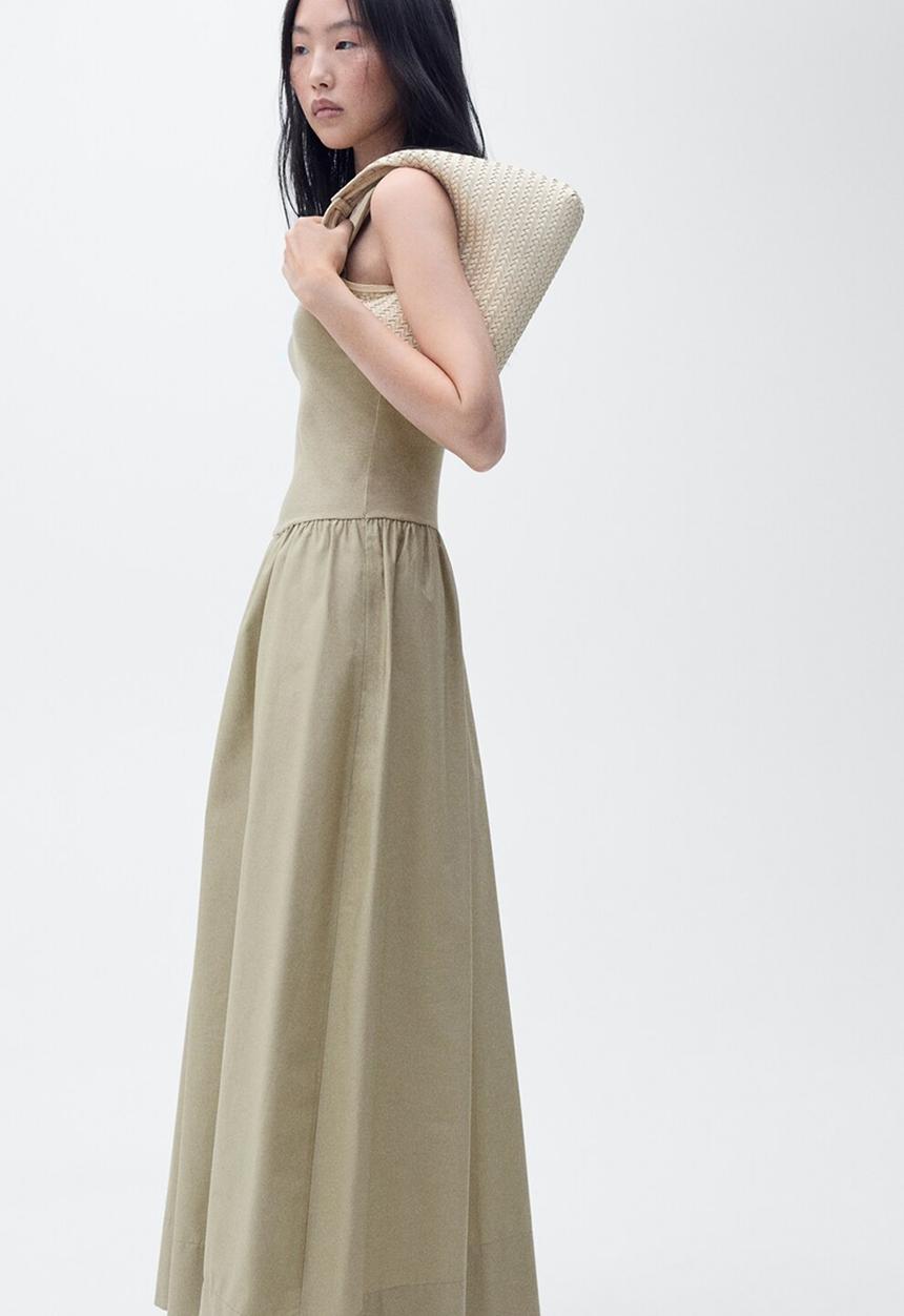 MANGO - Dress Valvi - Khaki