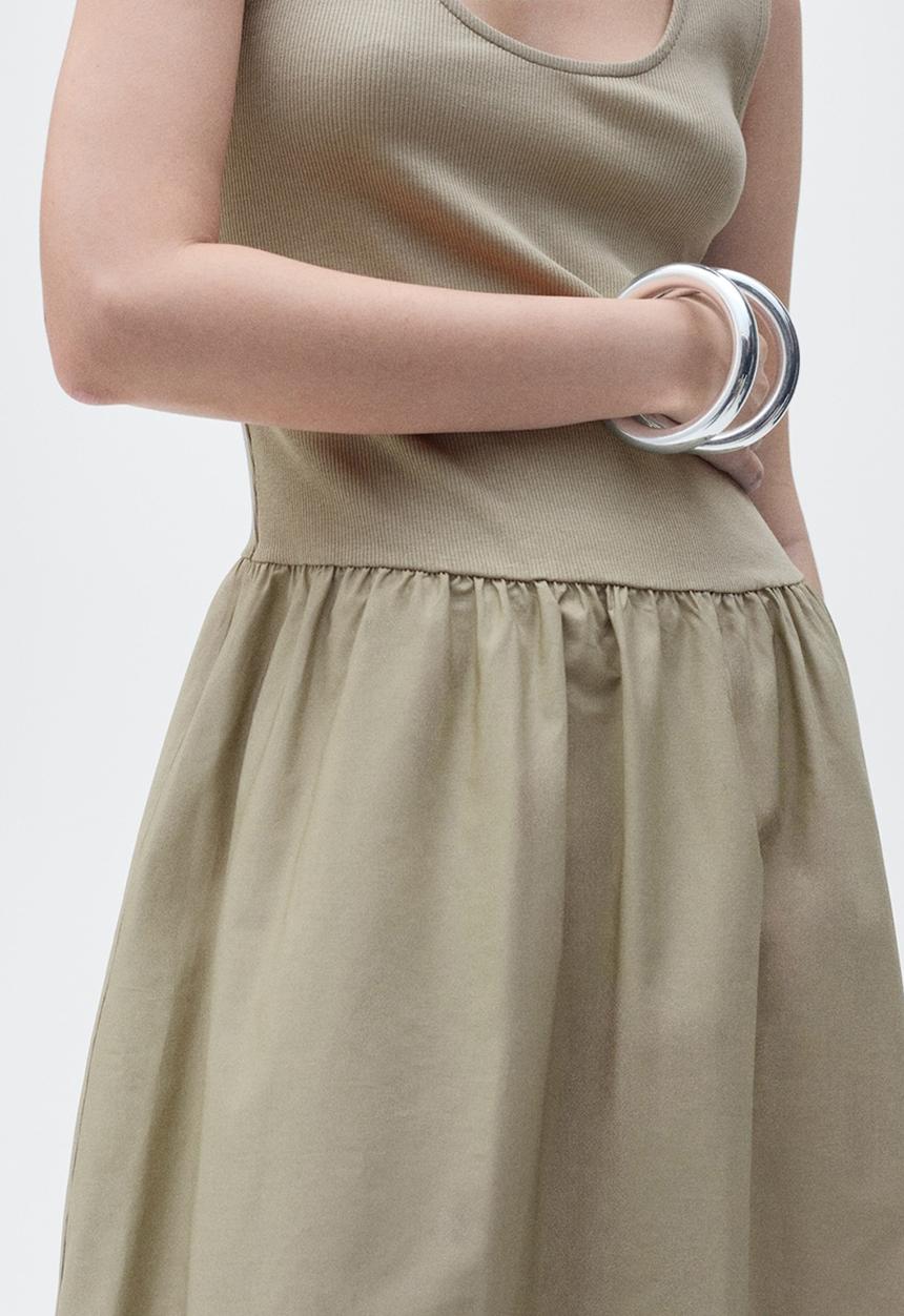 MANGO - Dress Valvi - Khaki