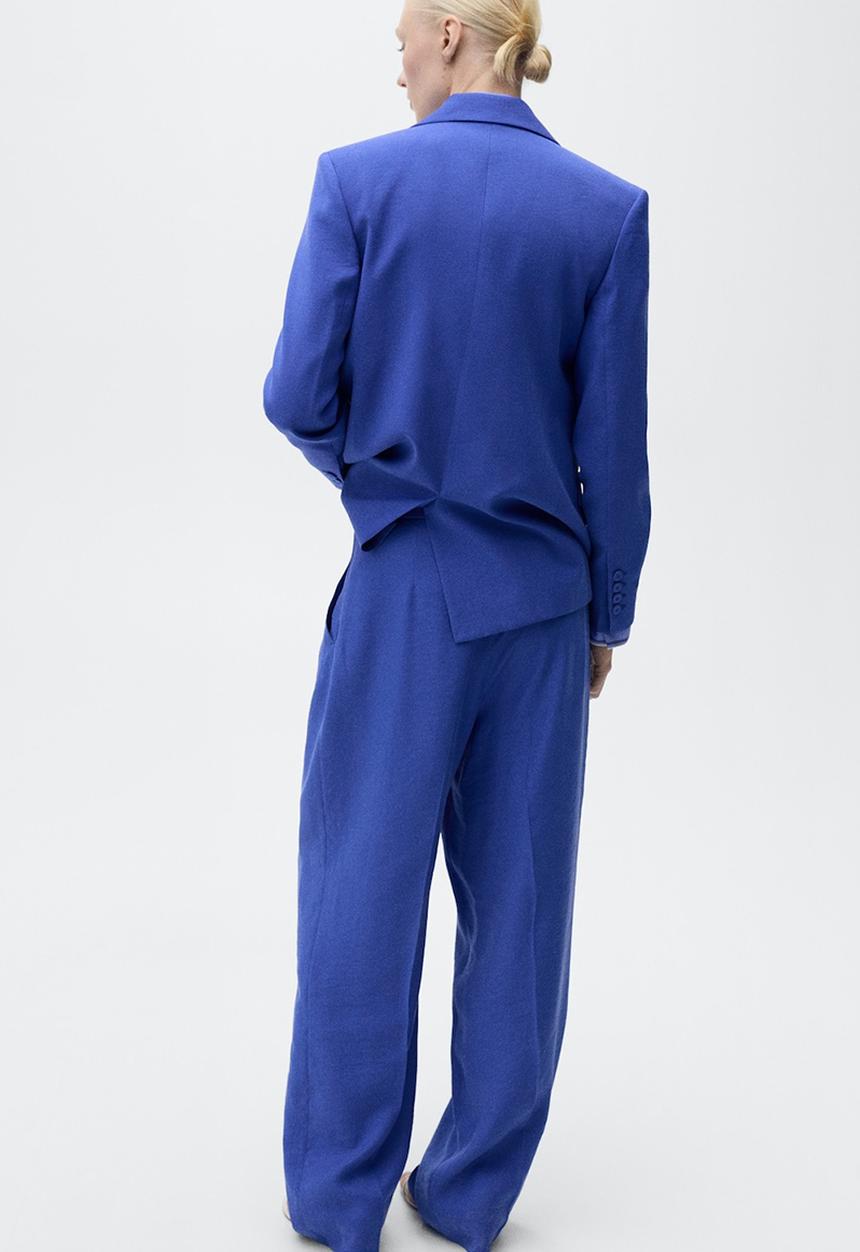MANGO - Trousers Palma - Medium Blue