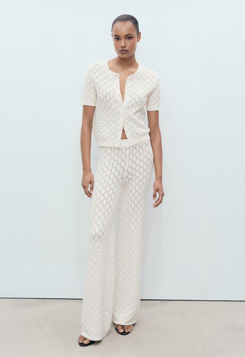 MANGO - Cardigan Sita - Light Beige