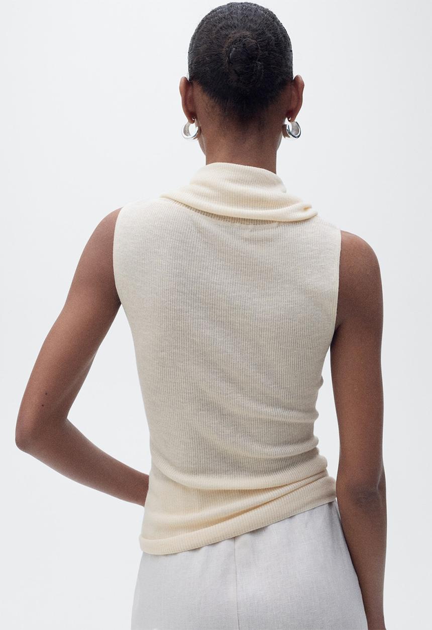 MANGO - Top Narciso - Light Pastel Gray