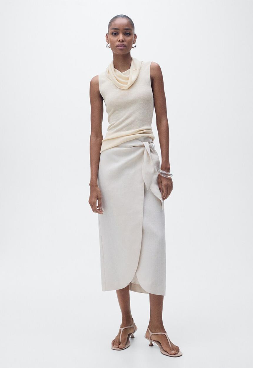 MANGO - Top Narciso - Light Pastel Gray