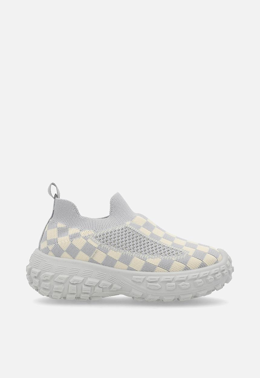 Pop Candy - Checker board sneakers-grey & white