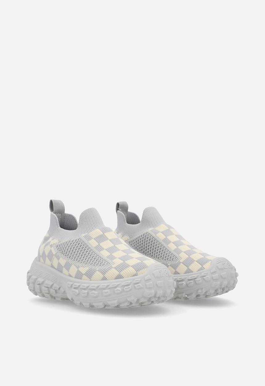 Pop Candy - Checker board sneakers-grey & white