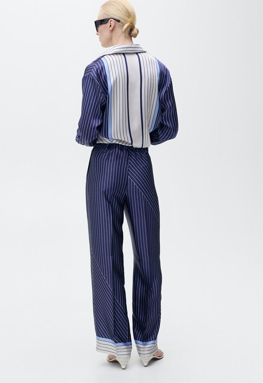 MANGO - Trousers Shirty - Medium Blue
