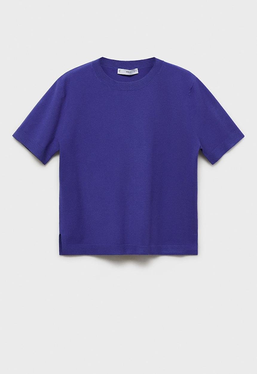 MANGO - Sweater Blanche - Medium Blue