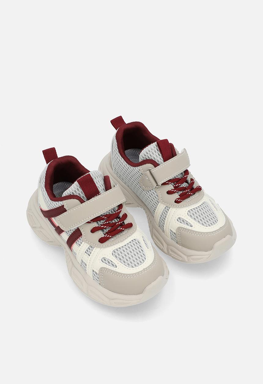 Pop Candy - Mesh detail trainers - red/ecru