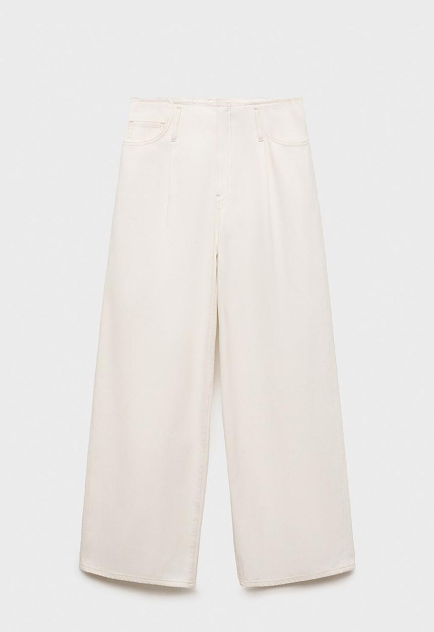 MANGO - Trousers Maddy - Natural
