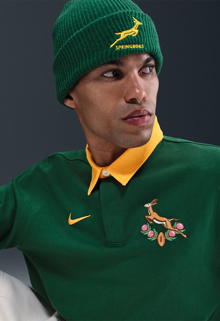 Nike - Springbok Heritage Home 2025 LS Jersey  - Gorge Green/University Gold