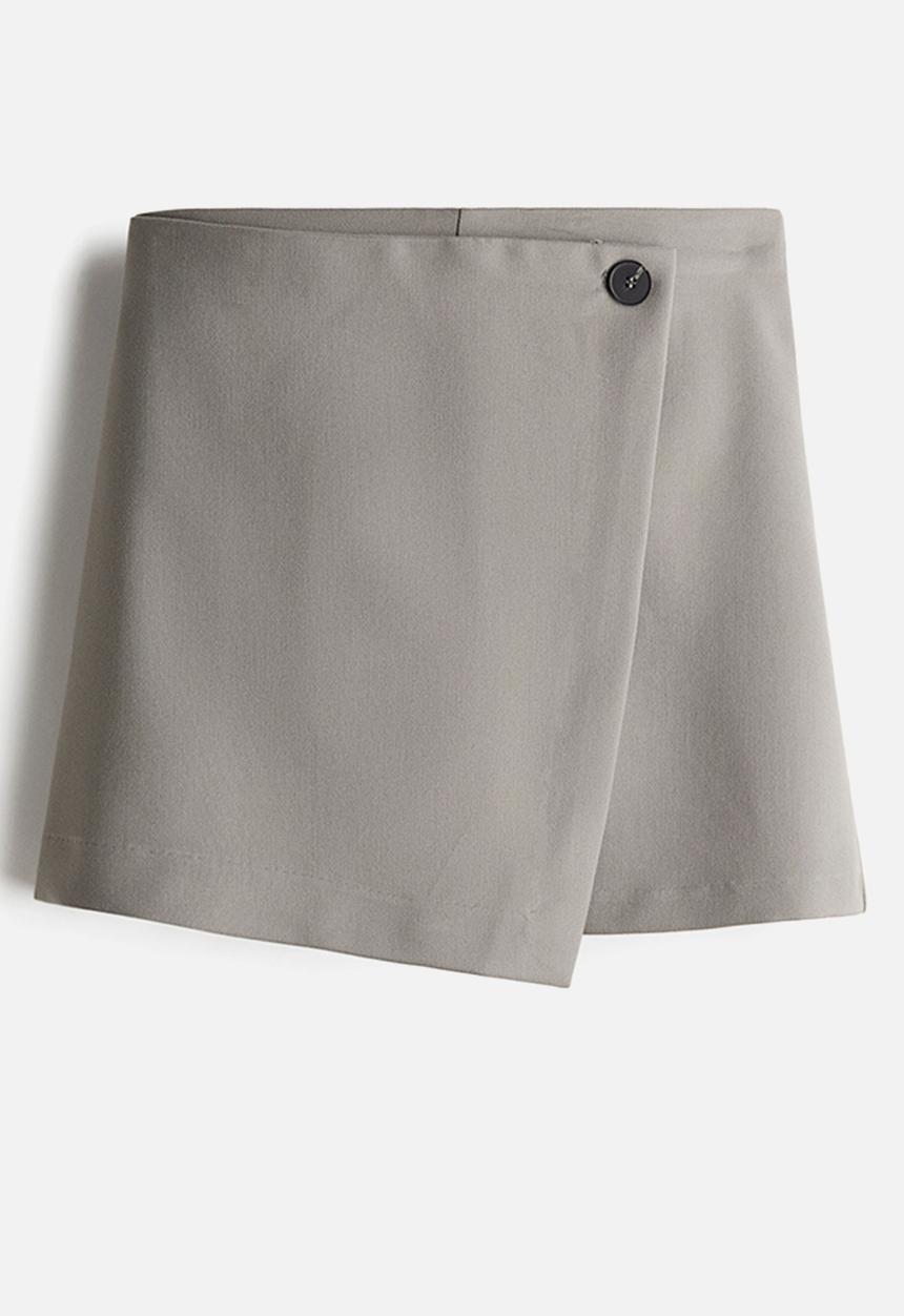 H&M - Wrap skort - dusty grey