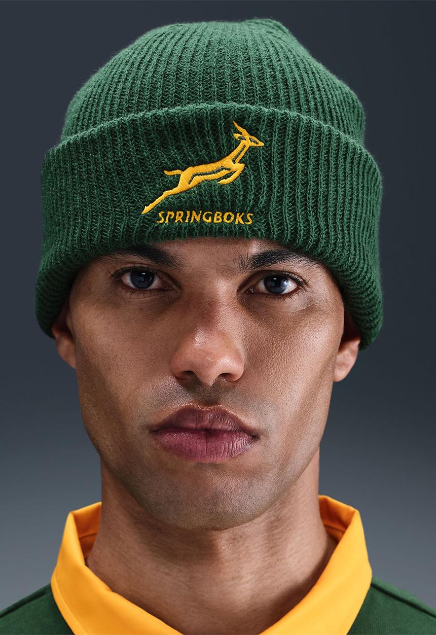 Nike - Springbok Nike Cuffed Beanie - Gorge Green/University Gold