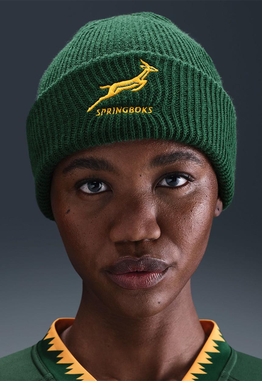 Nike - Springbok Nike Cuffed Beanie - Gorge Green/University Gold