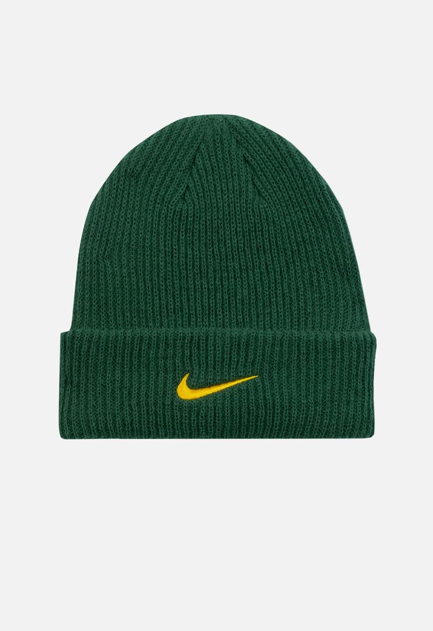 Nike - Springbok Nike Cuffed Beanie - Gorge Green/University Gold