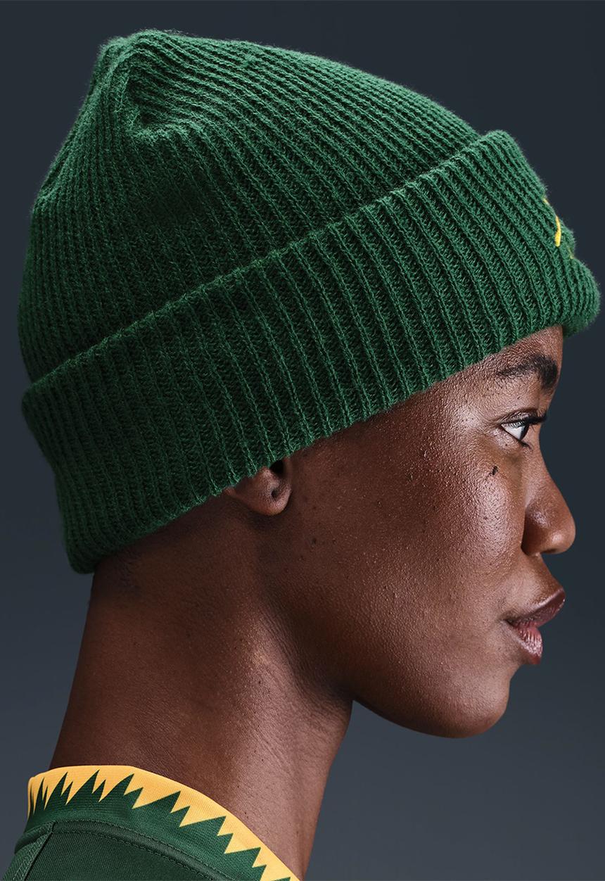 Springbok Nike Cuffed Beanie - Gorge Green/University Gold
