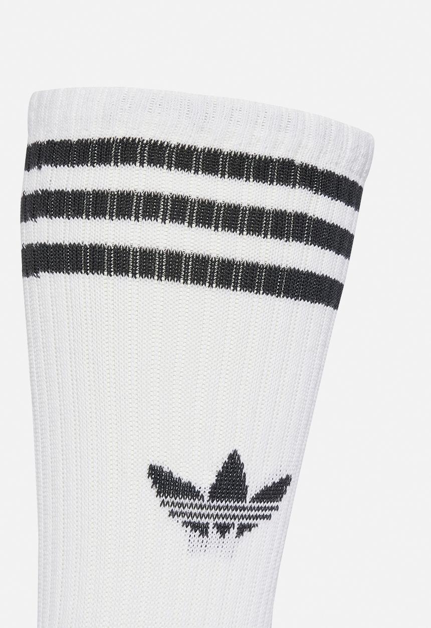 adidas Originals - 3-Stripes High Crew Socks 3 Pairs - White