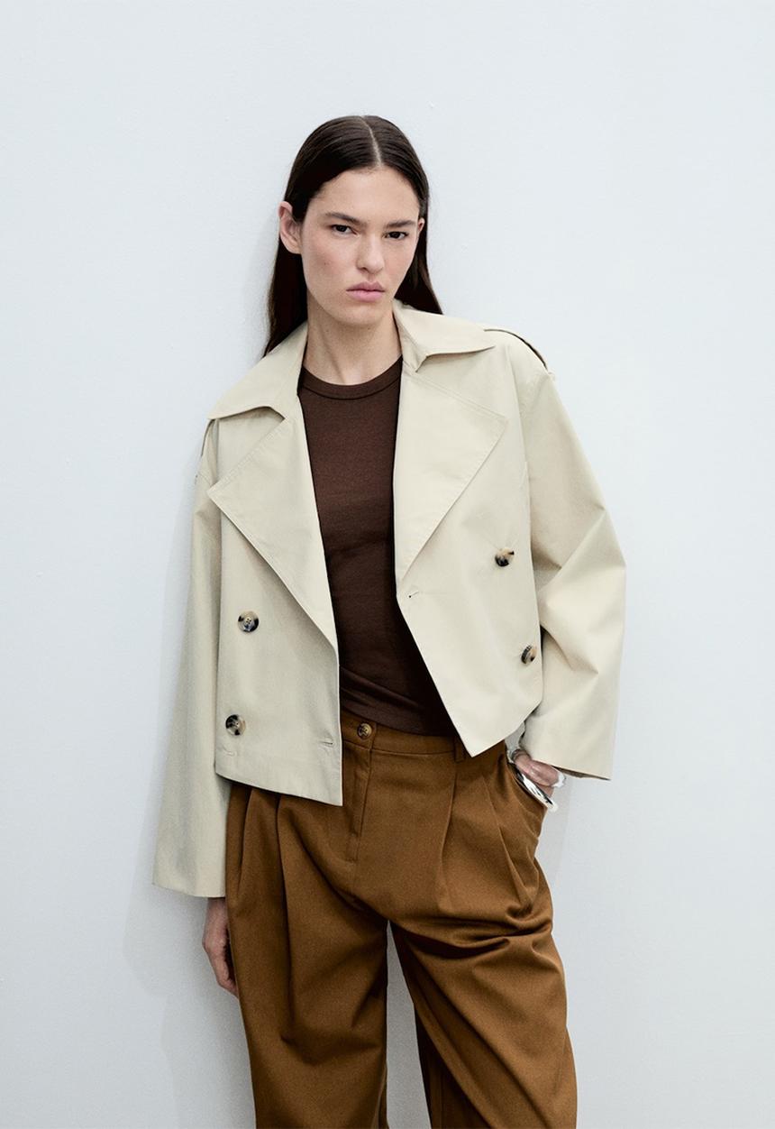 MANGO - Trousers Wendy - Medium Brown