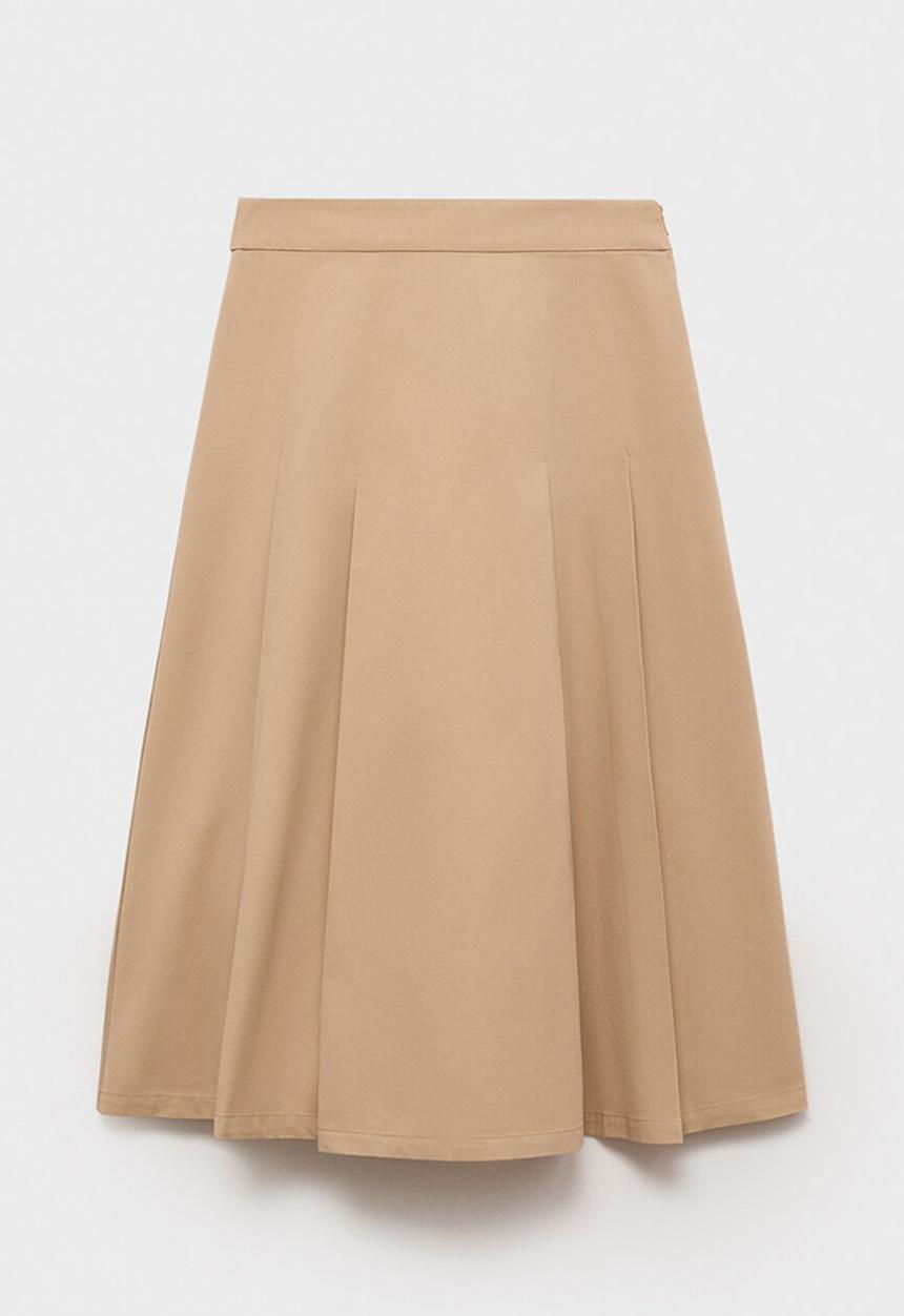 MANGO - Skirt Rib - Medium Brown