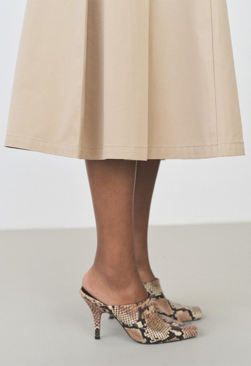 MANGO - Skirt Rib - Medium Brown